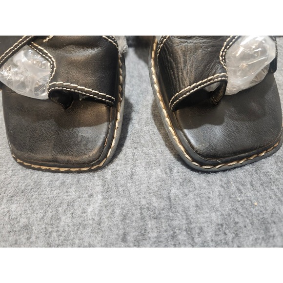 Mossimo Leather‎ Strappy Sandals Women's Size 7.5 Black - Picture 3 of 7